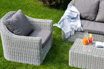 "Фабриция" кресло из искусственного ротанга, цвет серый