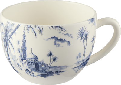 Чашка чайная с блюдцем для завтрака Jumbo Blue