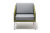 "Канны" кресло плетеное из роупа, каркас алюминий светло-серый (RAL7035) муар, роуп салатовый меланж круглый, ткань светло-серая